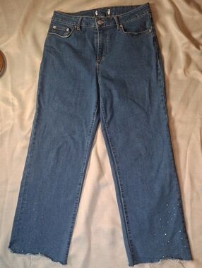 💥3/$20💥 Marc New York Studded Raw Hem Straight Leg Jeans - Size 10